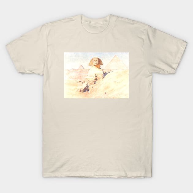 The Sphinx And Pyramids Of Gizeh in Egypt T-Shirt by Star Scrunch